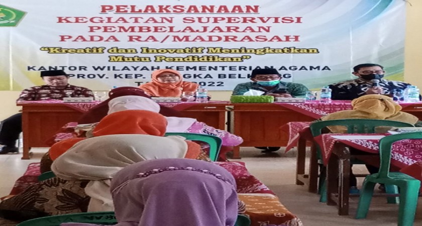 Pendampingan Supervisi Pembelajaran RA/Madrasah sehari Bidang Penmad Kanwil Kemenag Kep. Babel